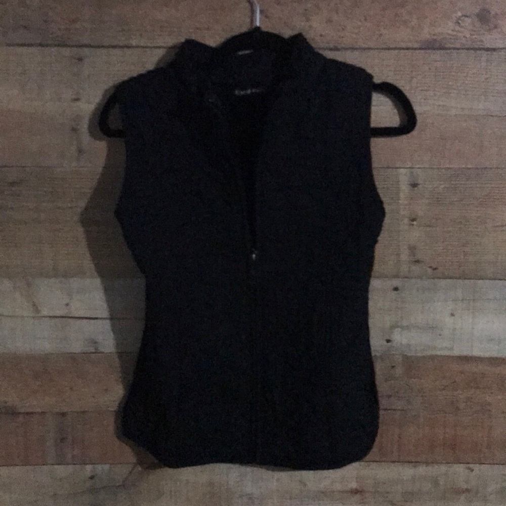 Black knit and sweater vest